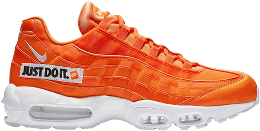 Air Max 95 'just Do It' Orange - Orange Just Do It Air Max 95 (848x428), Png Download