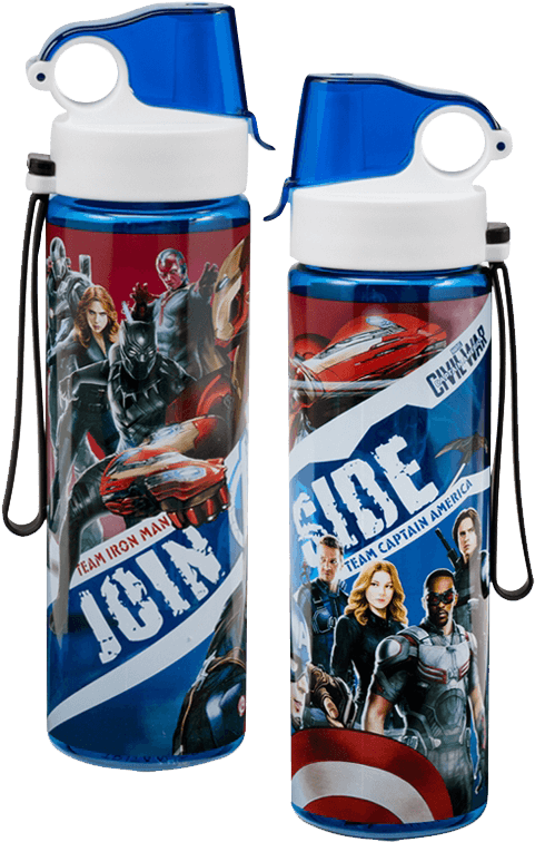 Captain America Civil War Tritan Sport Bottle - Water Bottle (763x763), Png Download