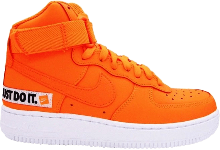 Nike Wmns Air Force 1 High 'just Do It' - Nike Wmns Air Force 1 Hi Lx Leather Orange Cz (750x513), Png Download