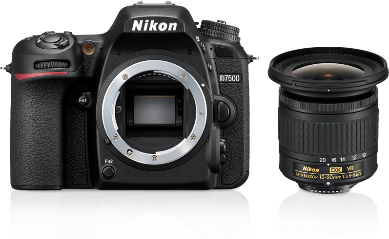 D7500 Af P Dx Nikkor 10 20 Vr - Nikon D7500 (1000x640), Png Download