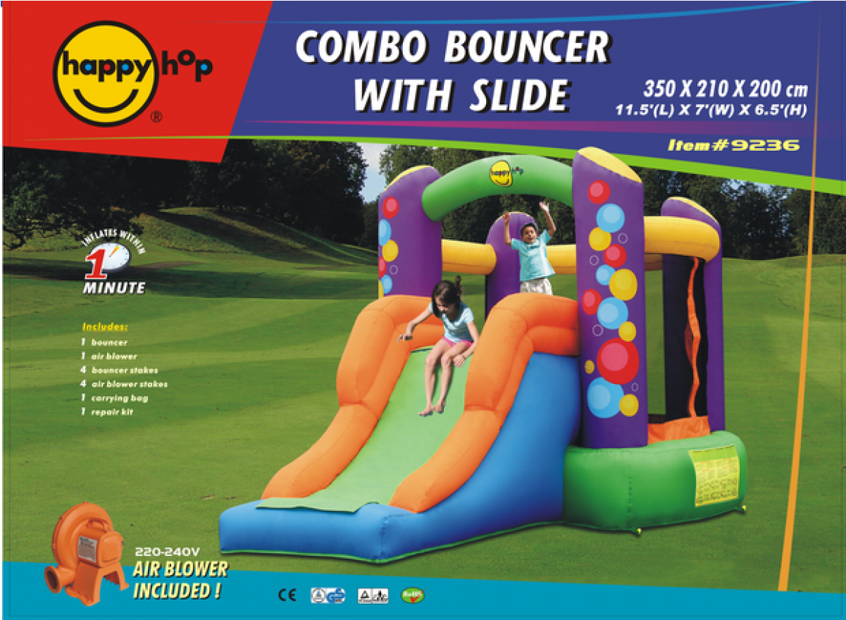Happy Hop Combo Bouncer With Slide (1200x1200), Png Download