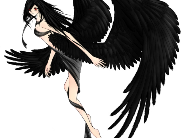 Dark Angel Clipart Black Hair - Angel Of Death Png (640x480), Png Download