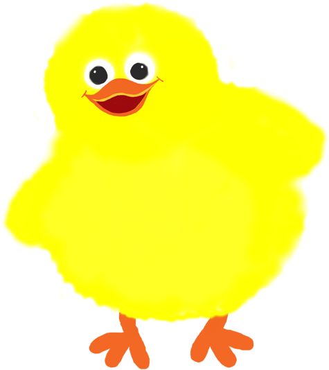 Pink Easter Chick - Duck (531x623), Png Download