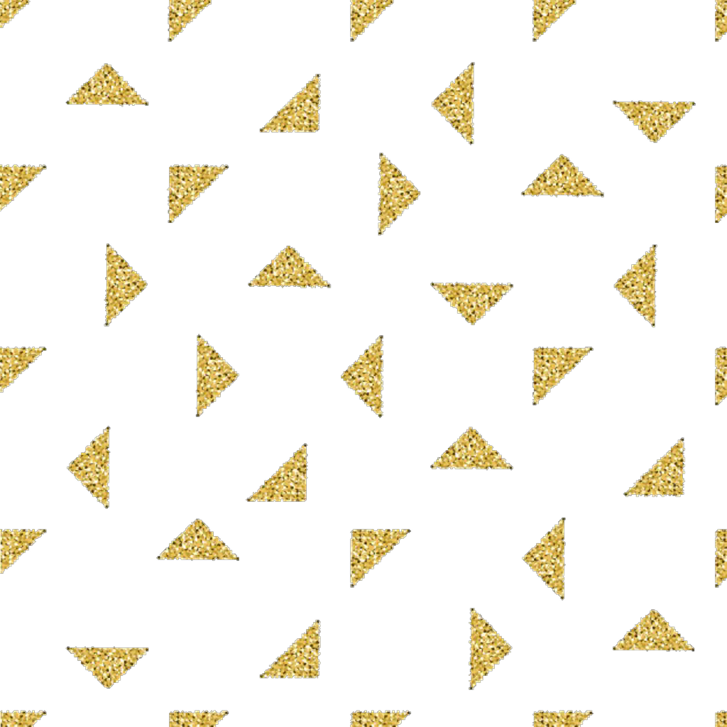 Triangles Sticker - Gold White Triangle Background (1024x1024), Png Download