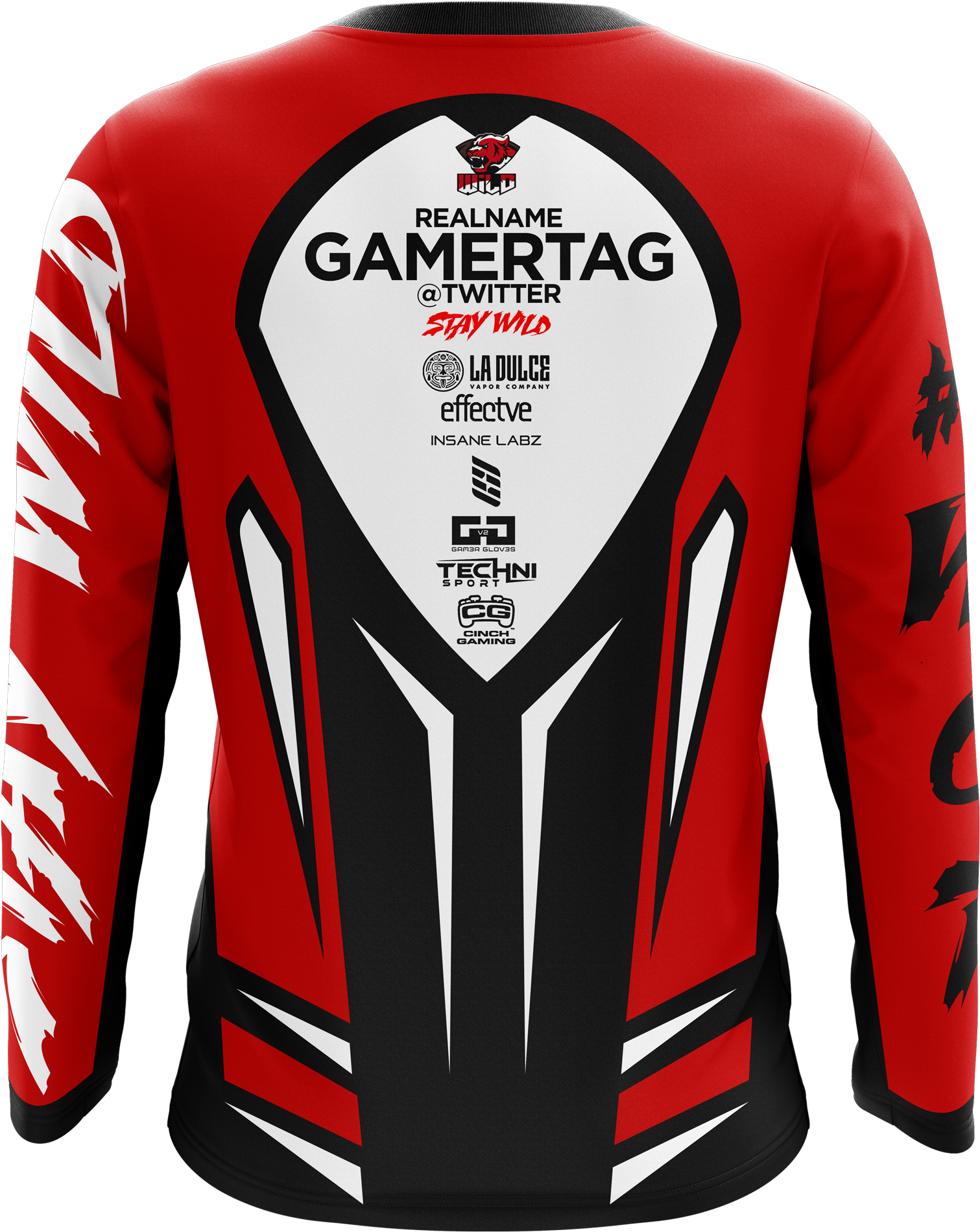 Wild Long Sleeve Jersey - Long-sleeved T-shirt (2500x2500), Png Download