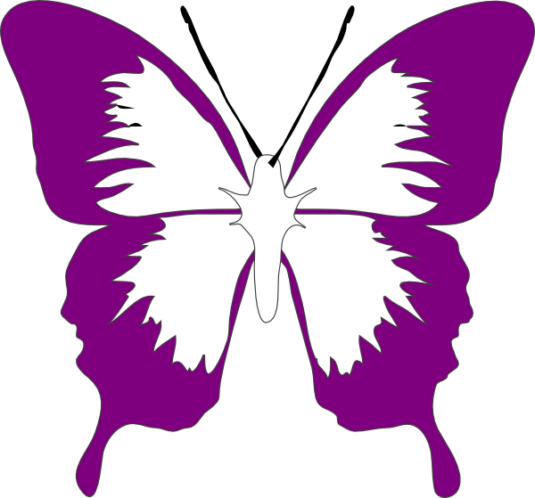 Transparent Library Clip Art At Clker Com Vector Online - Butterfly Clip Art (600x559), Png Download