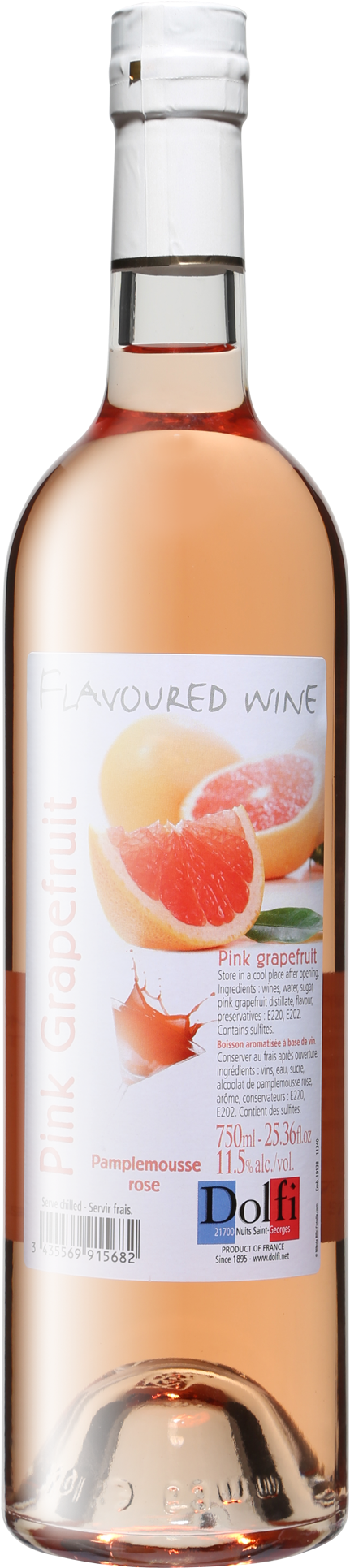 Dolfi Pink Grapefruit Flavoured Wine (1600x2000), Png Download