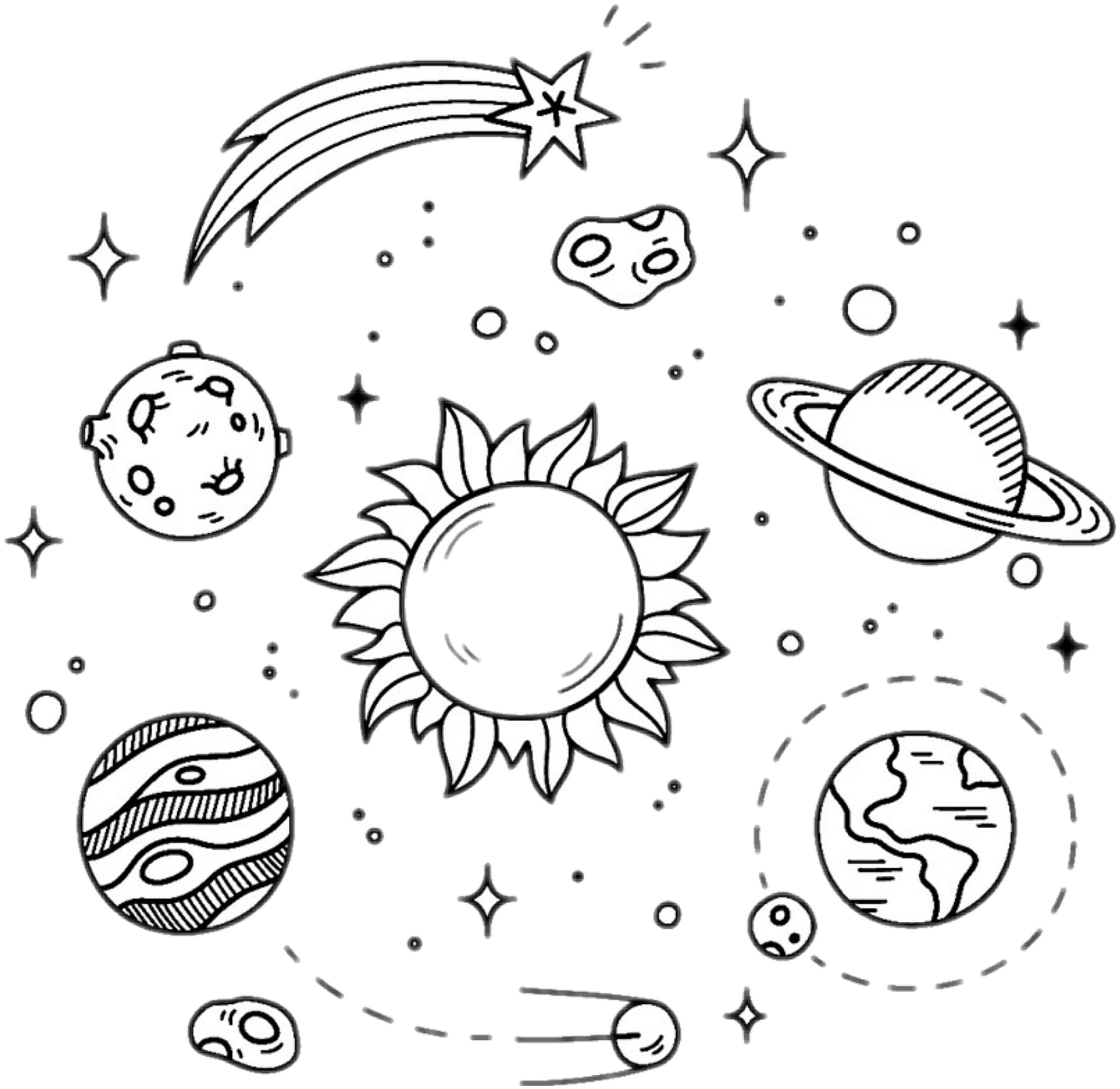 Sticker Space Starremixit Sun Tumblr Galaxy (1802x1752), Png Download