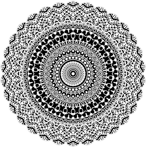 Go Back Gallery For Mandala Tumblr Black And White - Intricate Patterns (600x493), Png Download