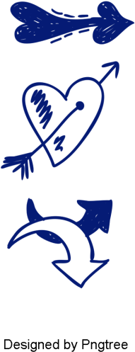 Simple Hand-painted Cartoon Arrow Design, Simple, Hand - Drawing (640x640), Png Download