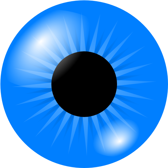 Iris Clip Art - Clip Art Blue Eyes (600x546), Png Download