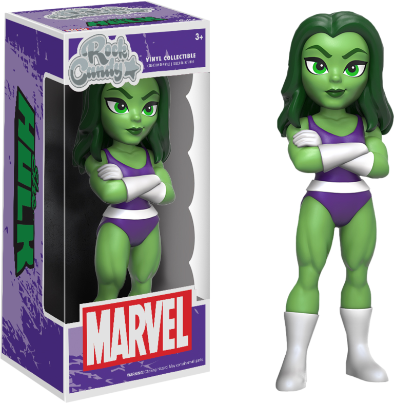 She-hulk Rock Candy 5” Vinyl Figure - Funko Marvel Rock Candy She Hulk Exclusive Vinyl Figure (768x785), Png Download