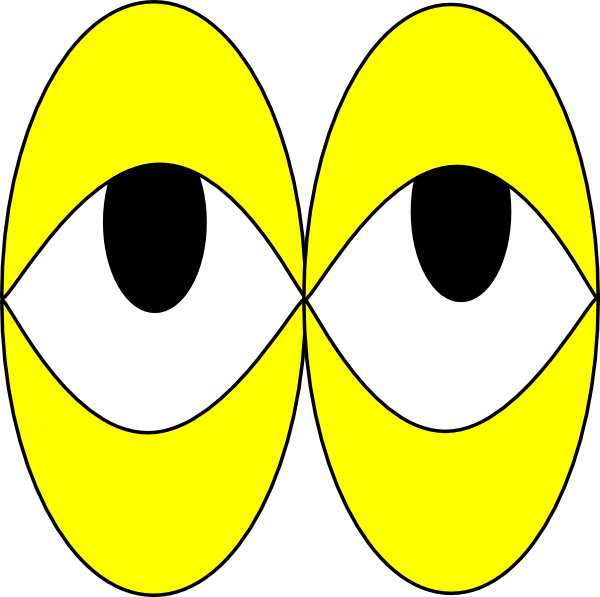 Eyes Clip Art - Yellow Eyes Clip Art (600x597), Png Download