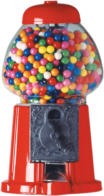 Bubble Gum Dispenser - Bubble Gum Machine Png (388x700), Png Download