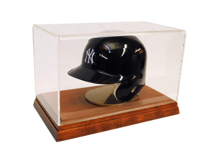 New York Yankees Mini Helmet And Display Case - Wood (750x502), Png Download