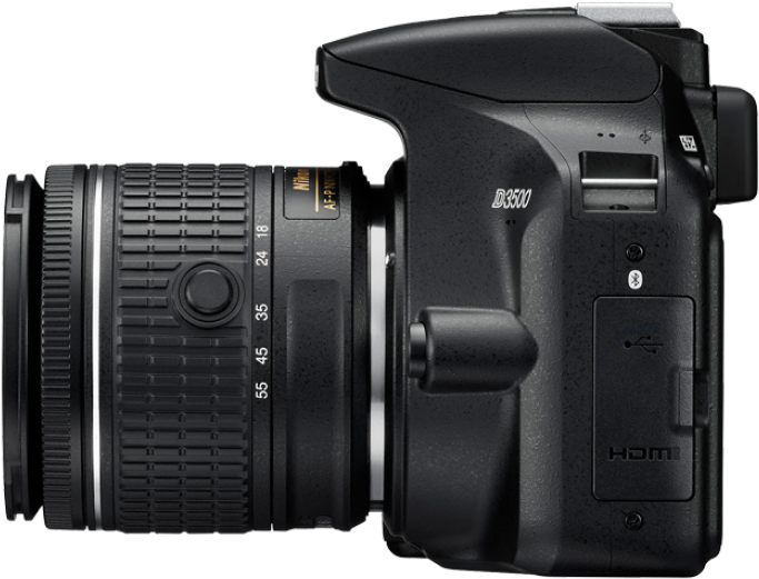 Nikon D3500 Dslr Camera With 18-55mm Lens - Canon Eos 80d Kit Usm (767x1023), Png Download