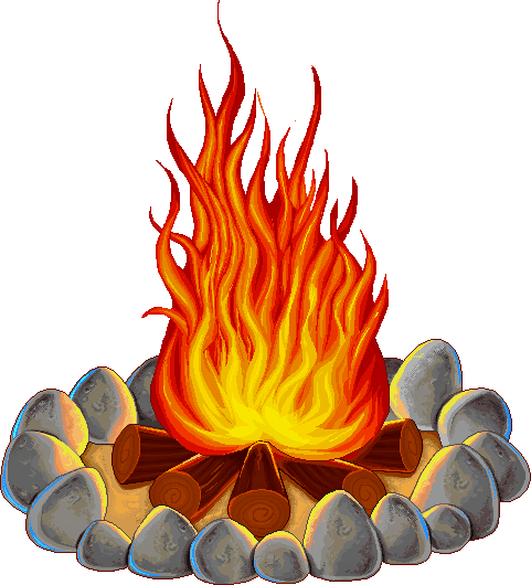 Free Library Fire Pit Clipart - Fogueira De São João (481x530), Png Download