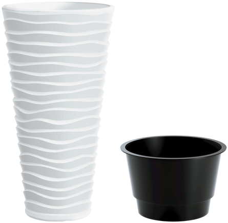 Echo Tall Round Planter - Prosper Plast Dpsa400-s449 39 X 75 Cm Sand Slim Flowerpot (498x498), Png Download