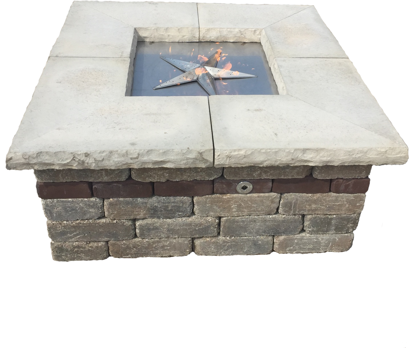Square Fire Pit Kit Burner Techo Bloc Unilock - Belgard Square Fire Pit (1536x2048), Png Download