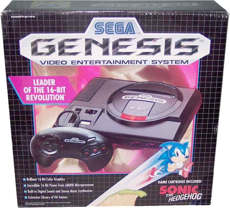 Sega Genesis Console (complete - Sega Genesis Console Box (800x746), Png Download