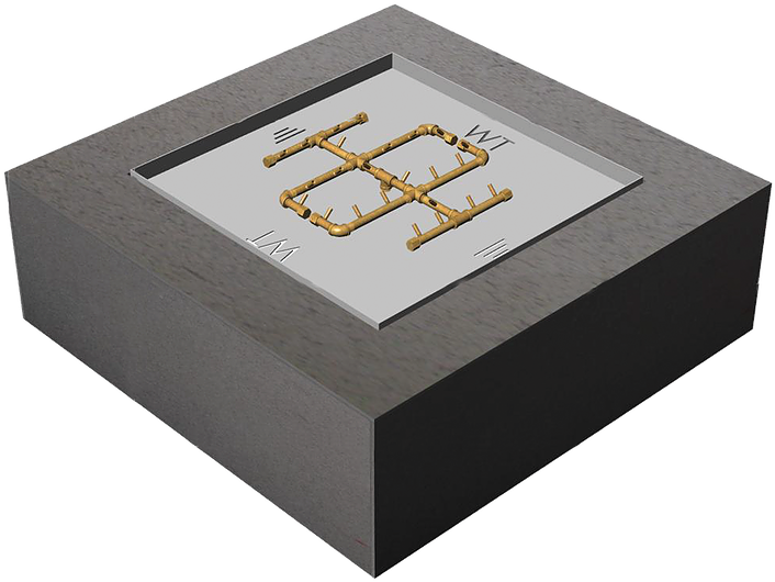 Ready To Finish Warming Trends Diy Fire Pit Kit 54 - Warming Trends 54gǥ X 54gǥ Square Ready-to-finish Fire (728x728), Png Download