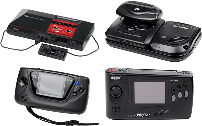 Sega Systems, Clockwise From Left - A-z Of Sega Master System Games: Volume 1 (825x505), Png Download