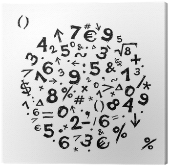 Sketch Frame With Math Symbols For Your Design Canvas - Cool Math Symbols (400x400), Png Download