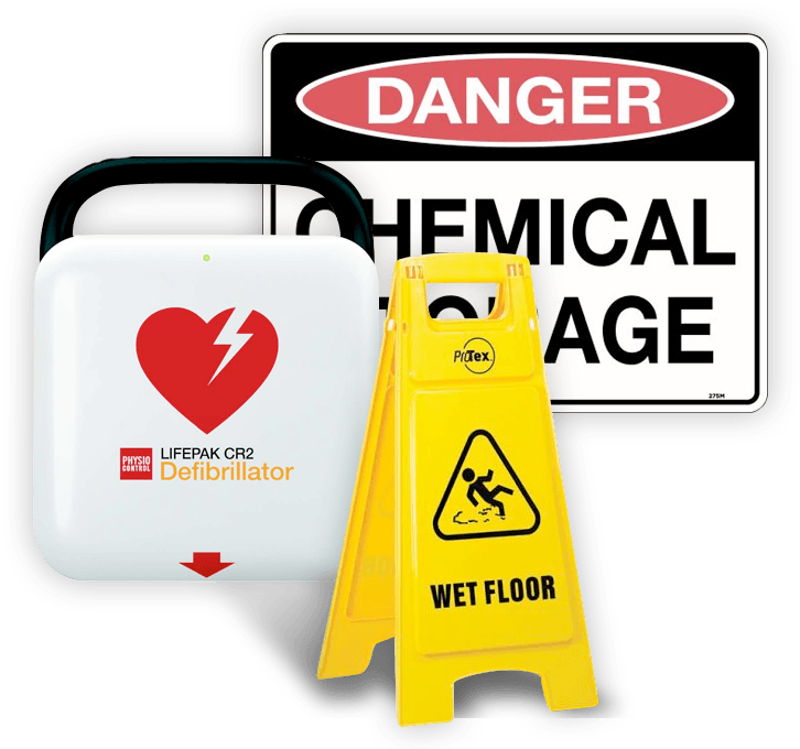 Home Banner 1 Safety Signs - Physio Control Cr2 Semi Automatic Aed (800x700), Png Download
