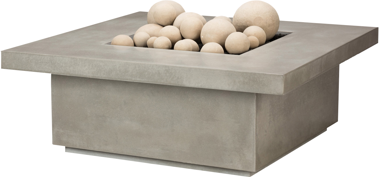 Capped Quadra Fire Pit Table - Fire Pit (1460x757), Png Download