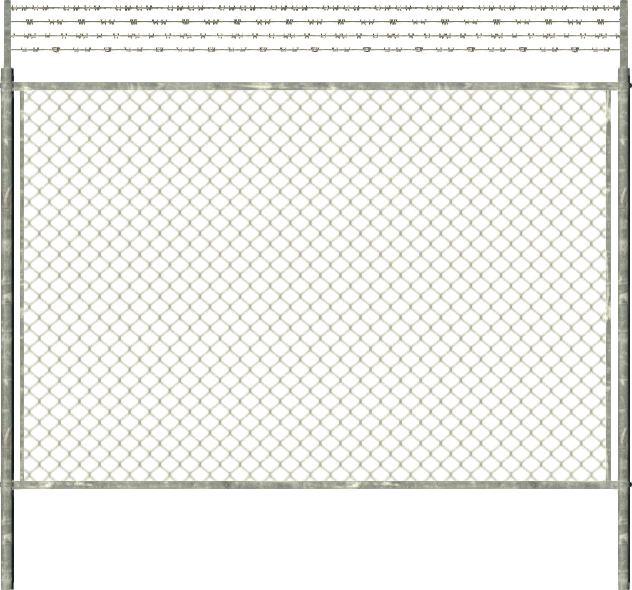 Barbed Wire Fence - Fence (632x590), Png Download