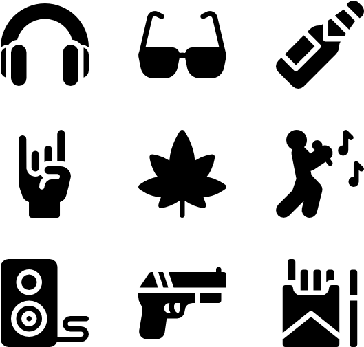 Hip Hop Fonts Png File - Hip Hop Icon (600x564), Png Download