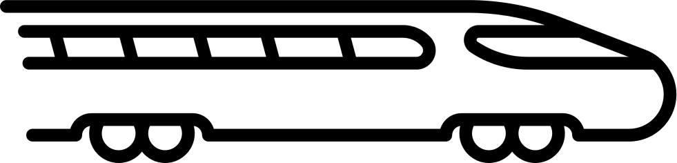 High Speed Train Comments - Free Icon Train (981x236), Png Download