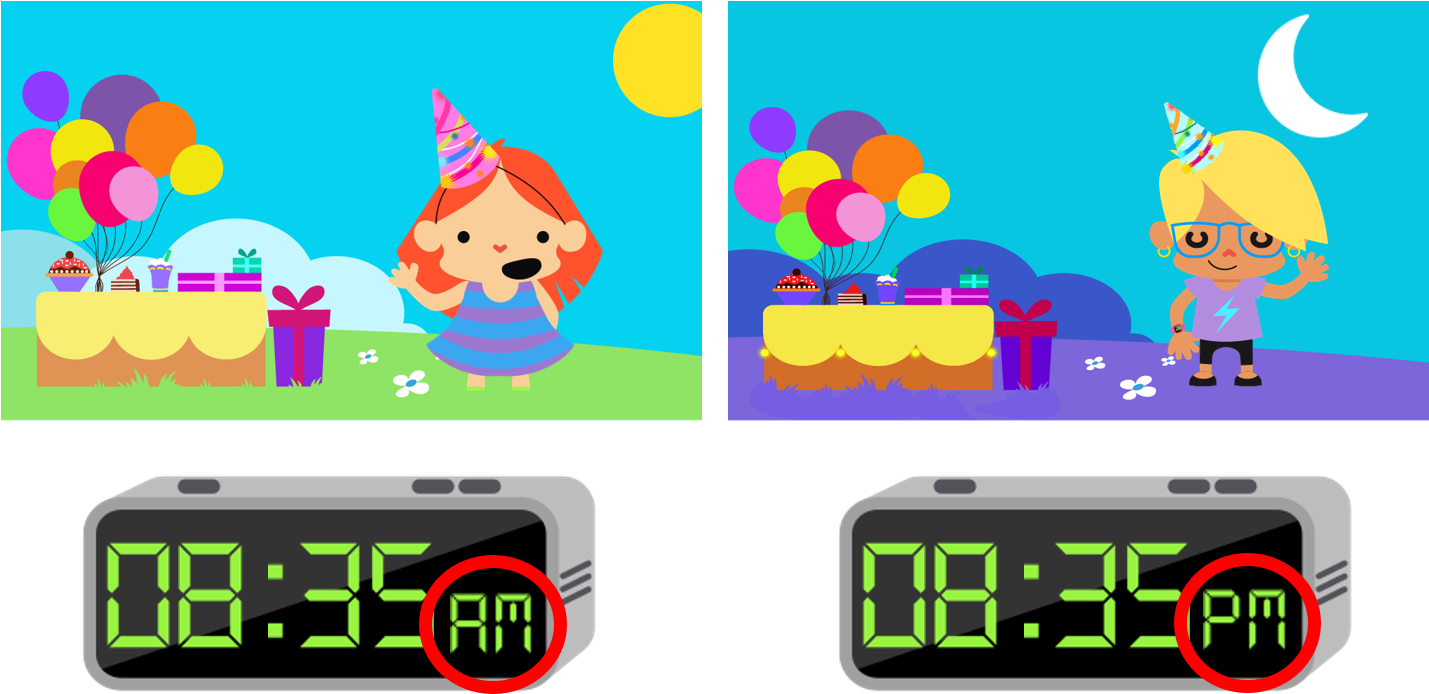 24 Digital Clock - 12-hour Clock (1428x715), Png Download
