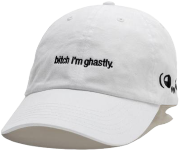 Dad Hat In White - Ghastly (480x480), Png Download