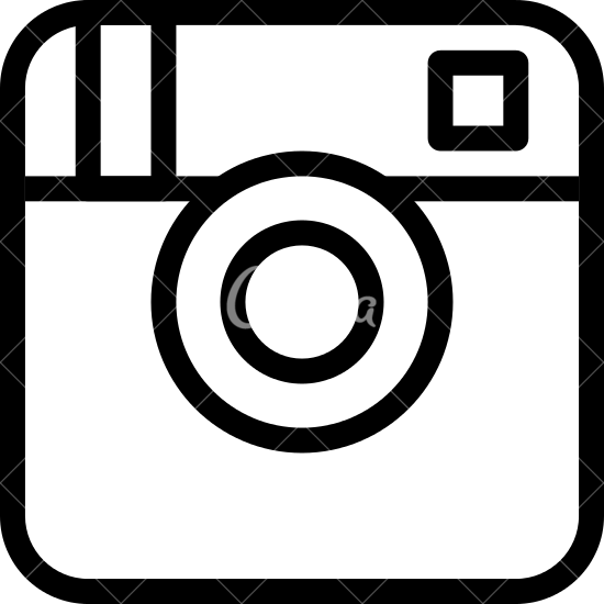 Clipart Transparent Stock Logo At Getdrawings Com Free - Instagram Camera Black And White (550x550), Png Download