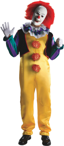 Pennywise The Clown Png - Pennywise It The Movie Deluxe Costume (245x499), Png Download