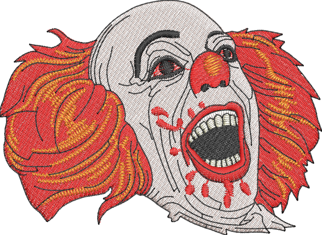 Clown Patch Iron On Applique Sew On (large, White Teeth) (1127x823), Png Download