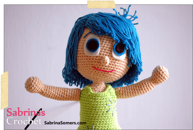 Joy Inside Out Free Amigurumi Crochet Pattern ~her - Alegria Amigurumi (641x440), Png Download