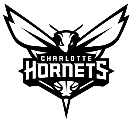 Toggle Navigation - Charlotte Hornets Logo Black And White (500x427), Png Download
