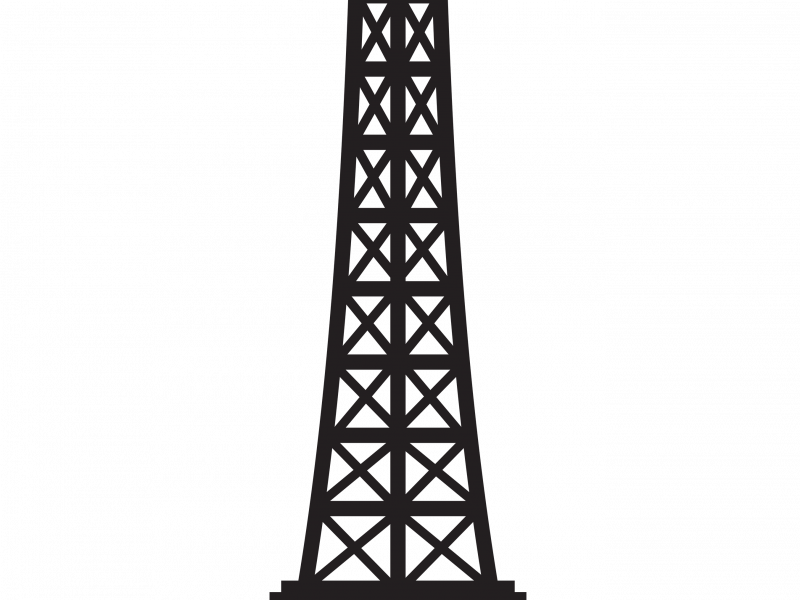 Tower Black And White Free Download Best - Eiffel Tower Clip Art Png (800x600), Png Download