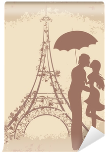Couple In Paris, Eiffel Tower Wall Mural • Pixers® - Various Artists / Oh Lala France (400x400), Png Download