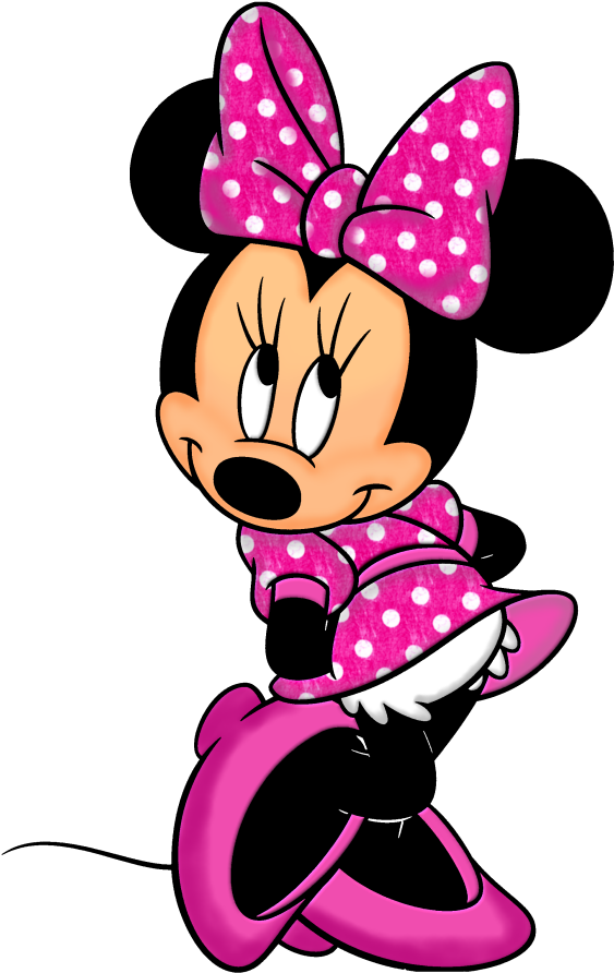 Minnie Mouse Fucsia Png Minnie Mouse In Pink Dress Full Size Png Download Seekpng