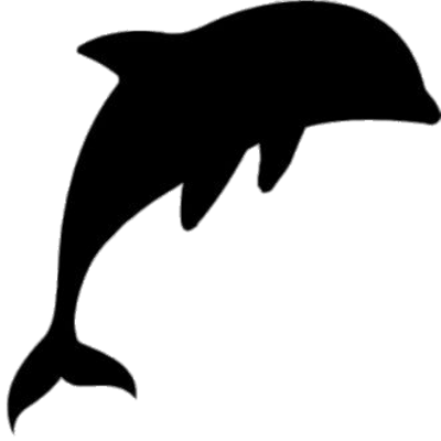 Dolphin - Silhouette Of Dolphin (400x400), Png Download