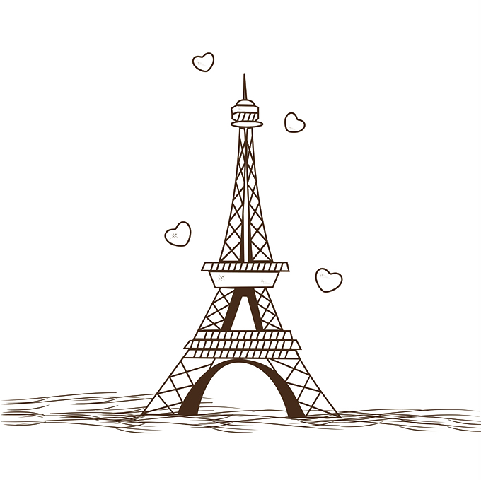 Eiffel Tower Drawing Illustration - Dibujos De La Torre Eiffel (680x679), Png Download