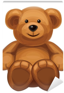 Bear With Red Bow Cartoon (400x400), Png Download