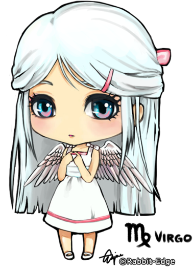 Zodiac Drawing Virgo - Chibi Cung Xử Nữ (400x544), Png Download