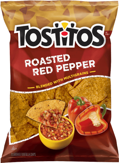 Tostitos® Roasted Red Pepper - Tostitos Roasted Red Pepper Chips (400x600), Png Download