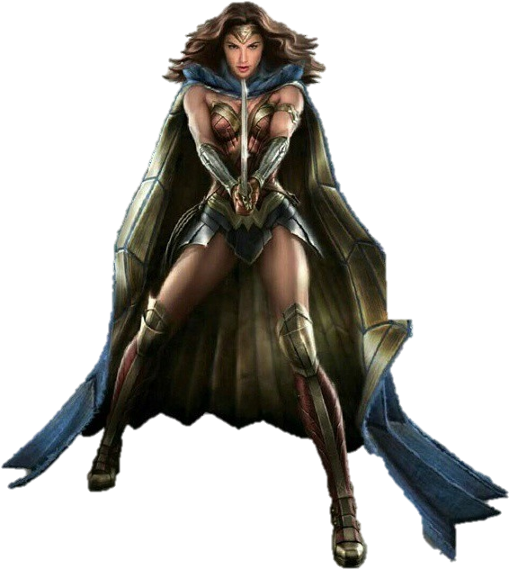 Wonder Woman With Her Sword Concept Art - Wonder Woman With Sword (570x640), Png Download
