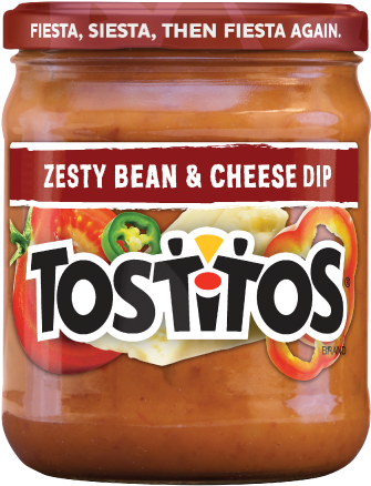 Tostitos® Zesty Bean & Cheese Dip - Tostitos Black Bean Dip (334x483), Png Download