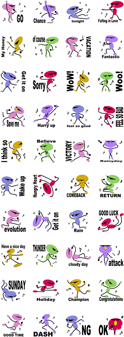 Sell Line Stickers Singer Stickman Vol - Line (420x1121), Png Download